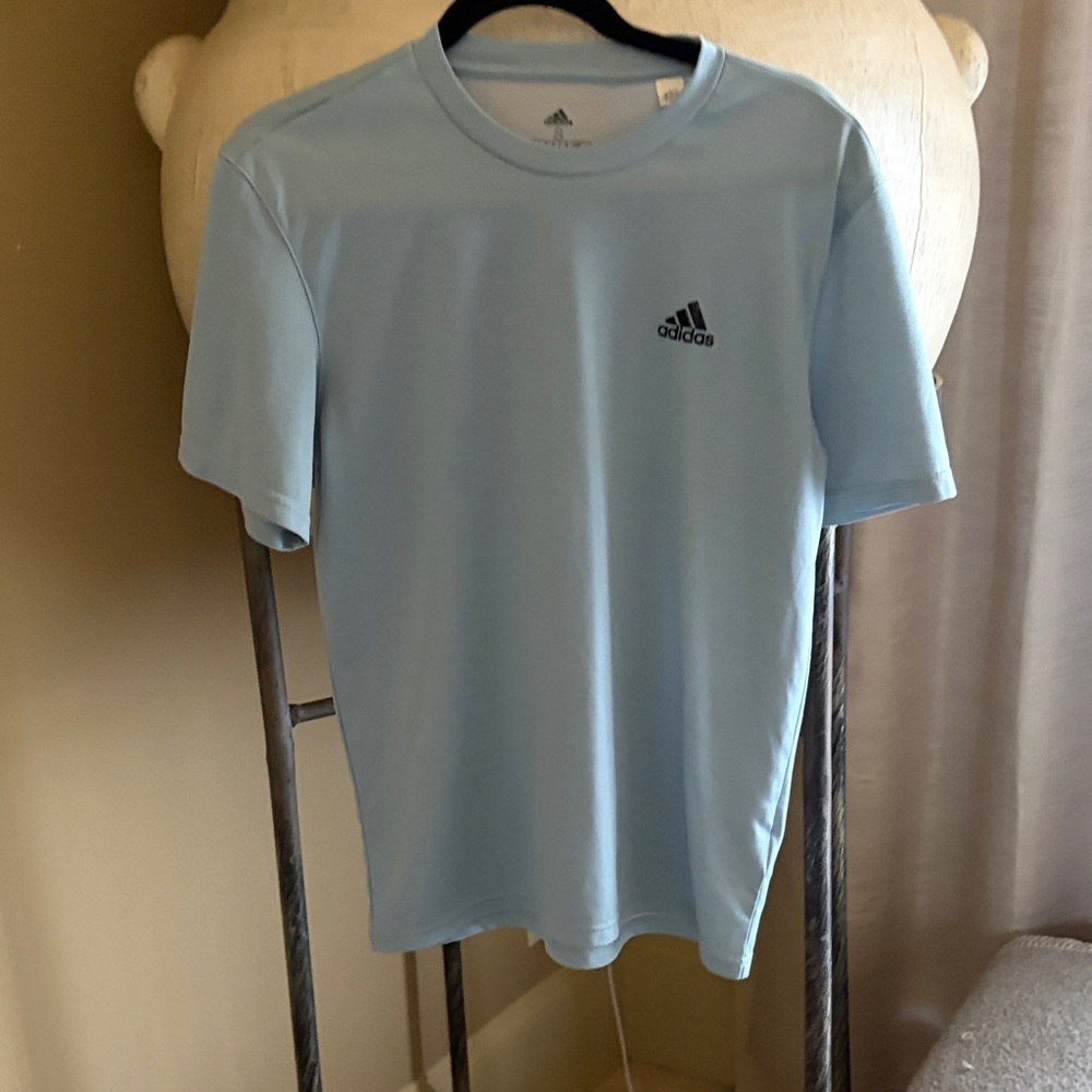 Adidas Men's Sky Blue Short Sleeve Tee
